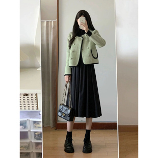 短款 小香风法式 修身 毛呢夹克女秋冬新款 小个子高级感气质外套 开衫