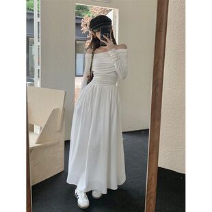 韩系chic甜美约会内搭茶歇裙女早秋新款掐腰遮肉显瘦巨好看连衣裙