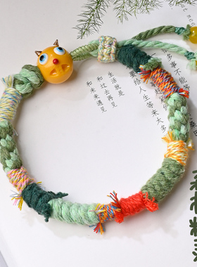 手工编织棉线手绳儿童宝宝手链民族风女款儿童节礼物成品森系新款