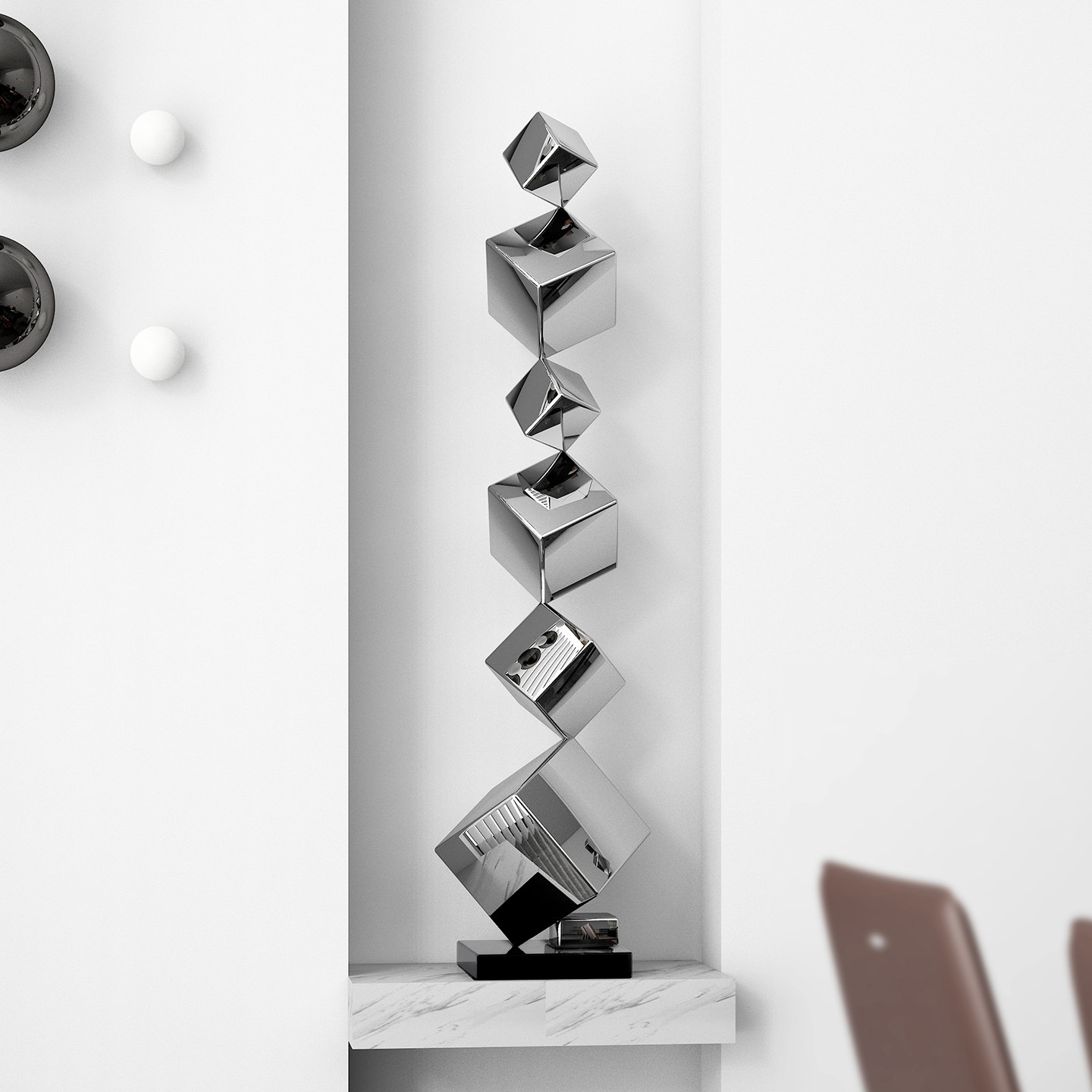 现代轻奢不锈钢雕塑装饰摆件
