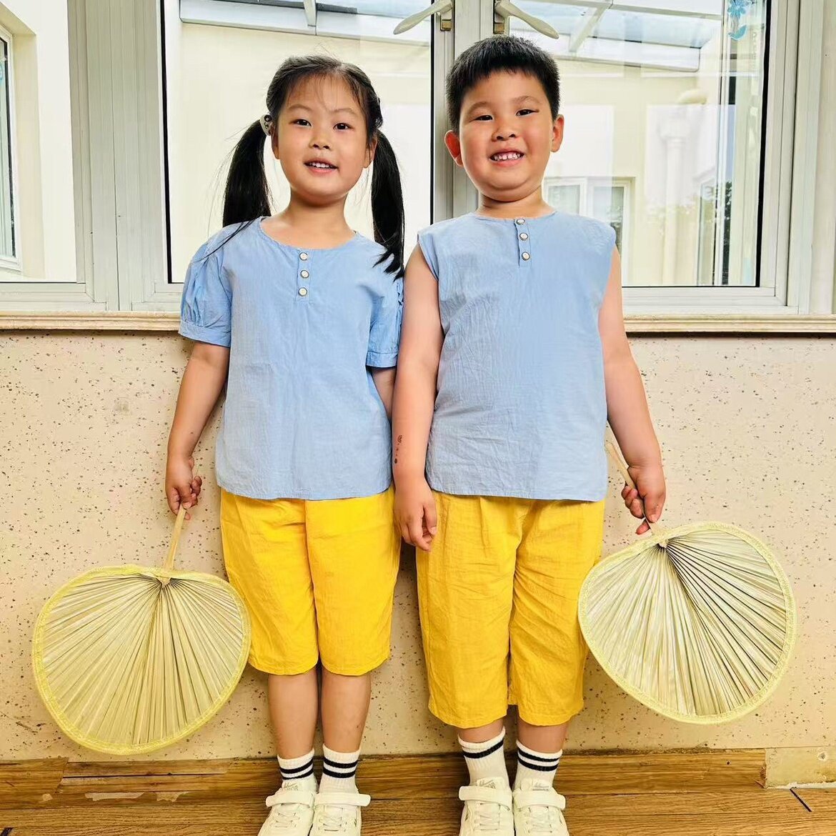 蒲扇摇过的儿童舞蹈服蒲扇摇过的夏天演出服道具扇子幼儿园六一