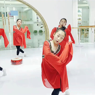 紫金舞蹈剧目同款儿童演出服楚鼓声声踏鼓汉唐相和歌舞蹈道具古典