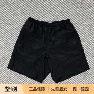 款 经典 爱心印花黑色沙滩裤 泳裤 国内现货AMI 女士休闲短裤 PARIS