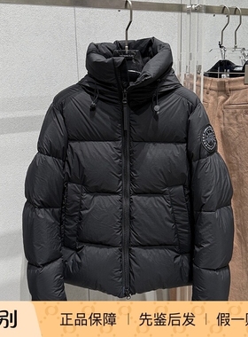 国内现货CANADA GOOSE加拿大鹅Crofton哑光男士黑标连帽羽绒服