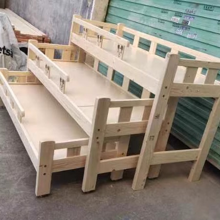 午托床多层推拉床幼儿园抽屉床拖床2层3层4层实木床定制厂家直销