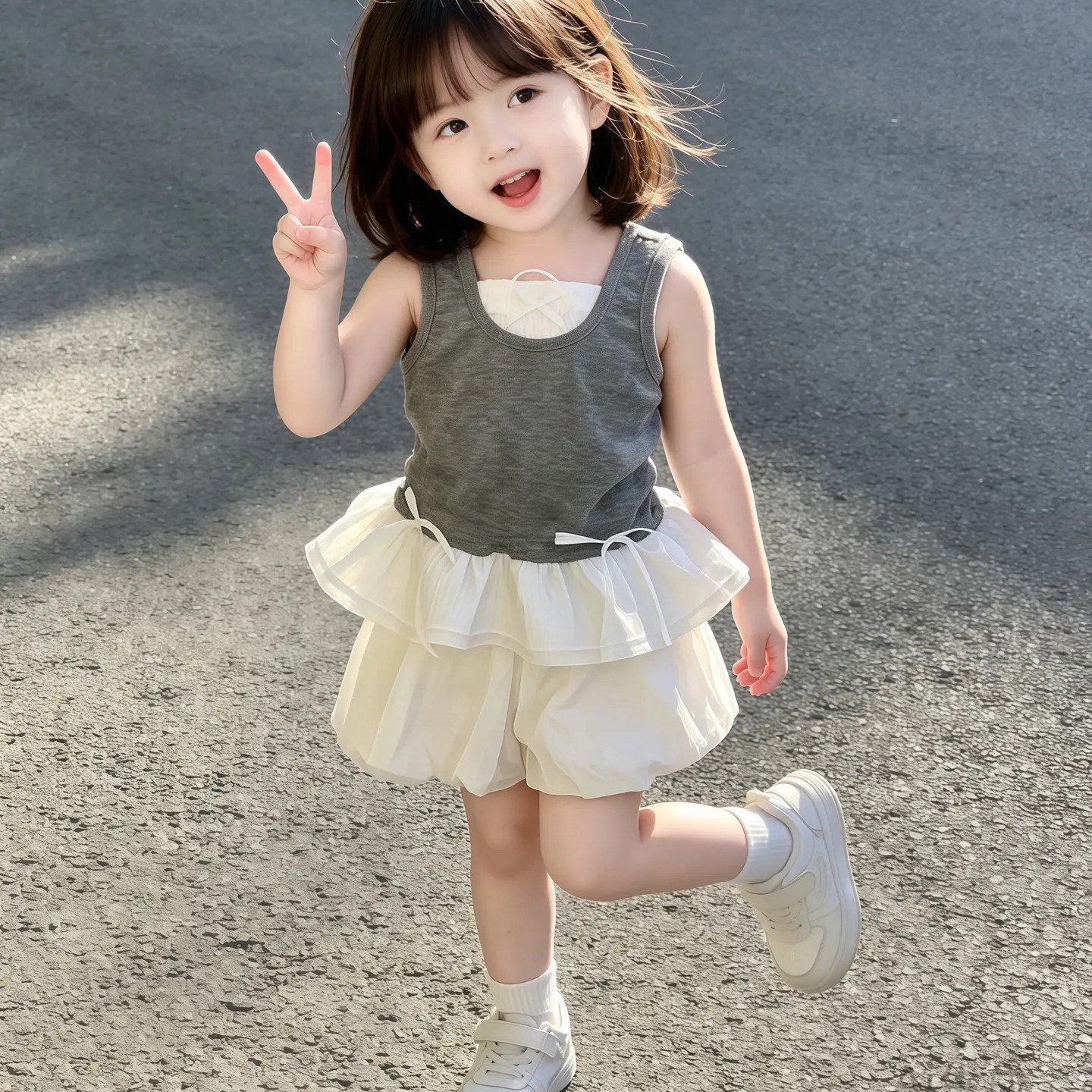 女童装夏装套装新款春1一岁半2到3岁多4宝宝女孩衣服无袖短裤纯棉