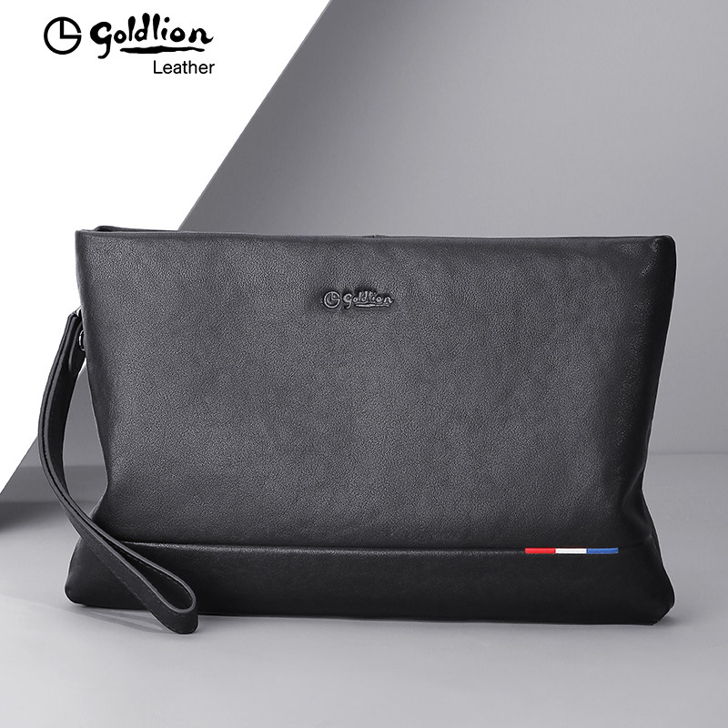 金利来男士手包真皮品牌软皮手拿包轻奢大容量商务休闲信封包男包