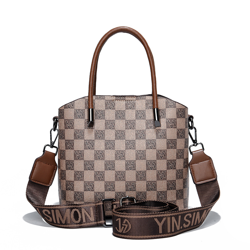 手提包女2025新款潮时尚单肩斜挎包女士大容量隔层水桶包