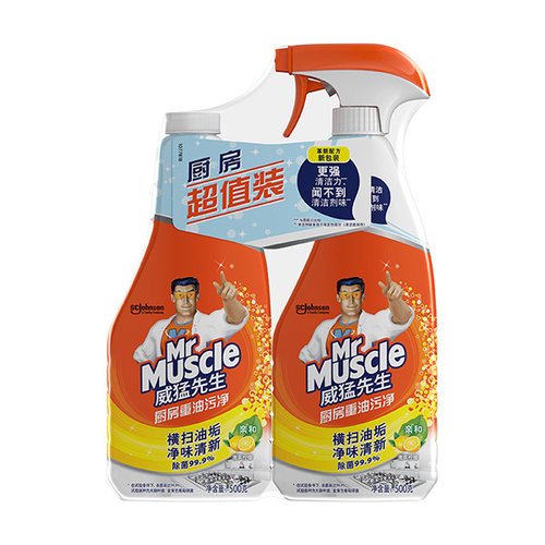 威猛先生厨房去油污柠檬味清洁剂