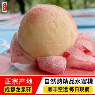正宗四川成都龙泉驿水蜜桃新鲜水果5斤现摘当季撕皮软桃顺丰礼盒