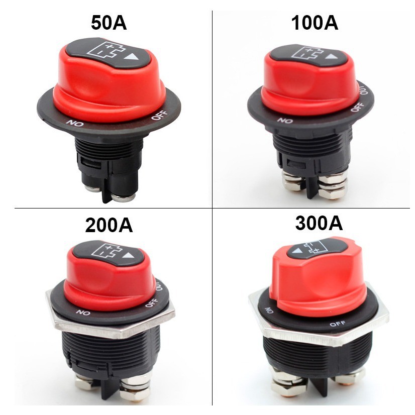电瓶断电开关房车游艇汽车电池漏电保护旋钮开关50A100A200A300A