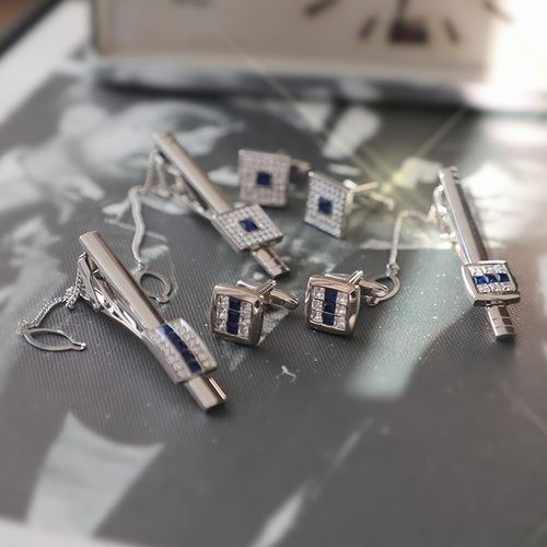 高端贵族气质领带夹袖扣套装