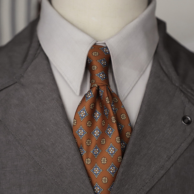 绅士风印花仿真丝领带仿真丝商务