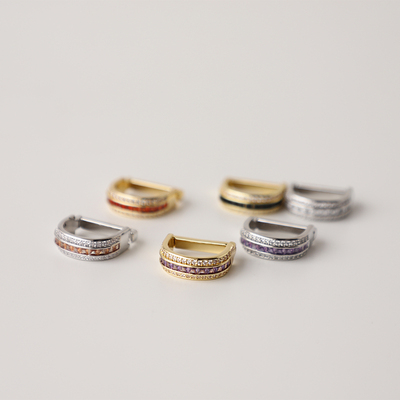 法式D字领带夹男士高档锆石