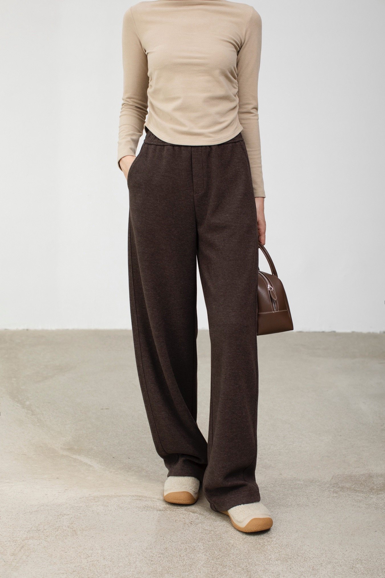 清仓不退换 SEAWHEN海维恩冬季加绒羊毛呢镰刀裤 极简老钱风,女装/女士精品,休闲裤,淘宝优惠券,粉丝福利购,淘宝优惠卷