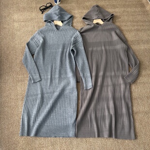 连衣裙 秋冬连帽针织毛衣裙中长款 打底裙 她行SHEGO 清仓不退换