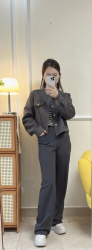 清仓无险不退换 她行SHEGO 秋季复古麂皮绒短款外套 机车风夹克