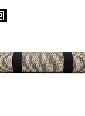 echo轻奢床头圆柱形米灰色编织皮拼接糖果枕样板间别墅床上圆筒枕