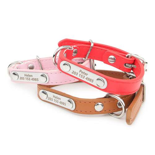 Name Tag Pet Dog Collar for Small Medium Large Dogs Custom