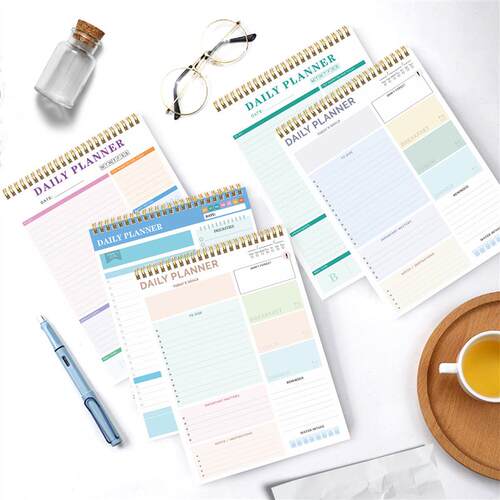 PVC English A4 teacher planner daily study schedule book