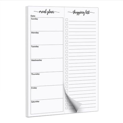 Meal planner can be torn menu daily recipe simple ins note