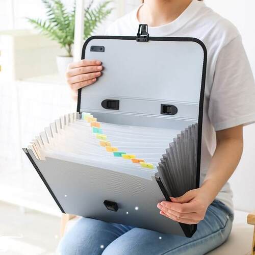 Portable Accordion Expanding File Folder Document Organizer
