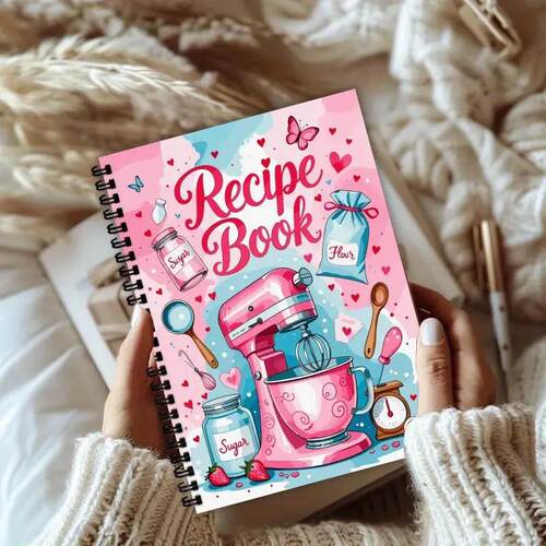 recipe Book新品1个美学食谱螺旋笔记本日志家庭食谱书册