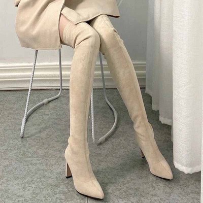 敲显腿长！显腿瘦过膝弹力瘦瘦靴
