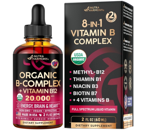美国USDA复合维生素B滴剂 甲基钴胺素 B12 大脑神经健康59.1ml