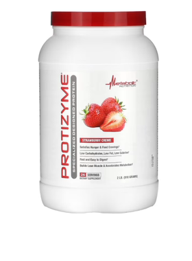 美国Metabolic Nutrition ProtiZyme控食健身蛋白质粉草莓奶油2磅