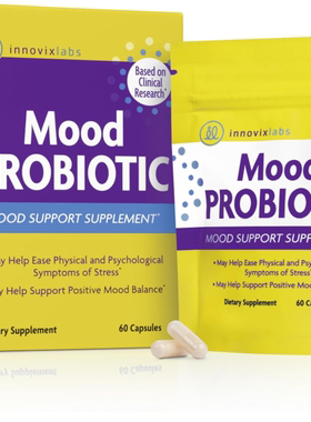 美国InnovixLabs 情绪益生菌含罗西尔乳杆菌 -52ND和双歧杆菌60粒