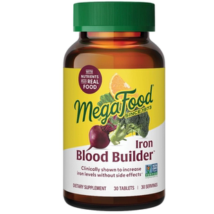 美国MegaFood Blood Builder 铁补充剂 维生素 B12 和叶酸 30 片