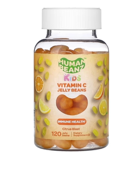 美国Human Beanz儿童维生素 C 果冻豆爆裂柑橘味 120 粒