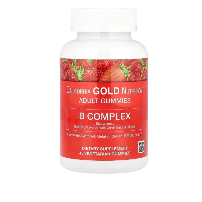 California Gold Nutrition维生素 B6和B12叶酸和生物维生素B软糖图片