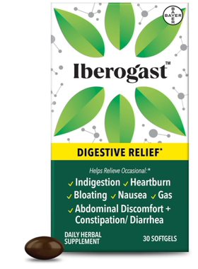 美国Iberogast 缓解胃部不适6种草本混合物薄荷甘草柠檬香脂30 粒