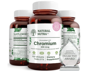 美国天然Nutra GTF多烟酸铬含铬酸盐支持身体新陈代谢心血管健康