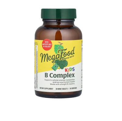 美国MegaFood 儿童 B 族复合物 维生素 神经系统健康 30 片