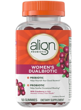 美国Align女性益生元 + 益生菌含蔓越莓益促进消化健康50粒软糖