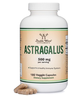 美国Double Wood Supplements双木补充剂免疫增强黄芪 500mg180粒