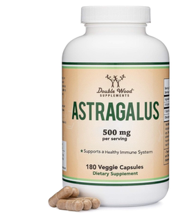 美国Double Wood Supplements双木补充剂免疫增强黄芪 500mg180粒