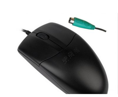 双飞燕OP-520NP针光有线鼠标笔记本台式机办公家用USB或ps/2圆口