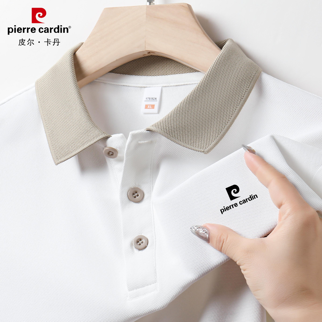 皮尔卡丹夏季新款男士纯棉polo衫