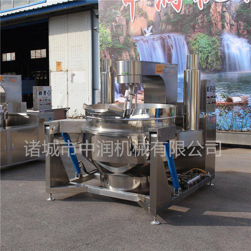 豆瓣酱炒锅 肉末豆瓣酱料炒制设备 辣椒酱炒锅 全自动酱料搅拌机
