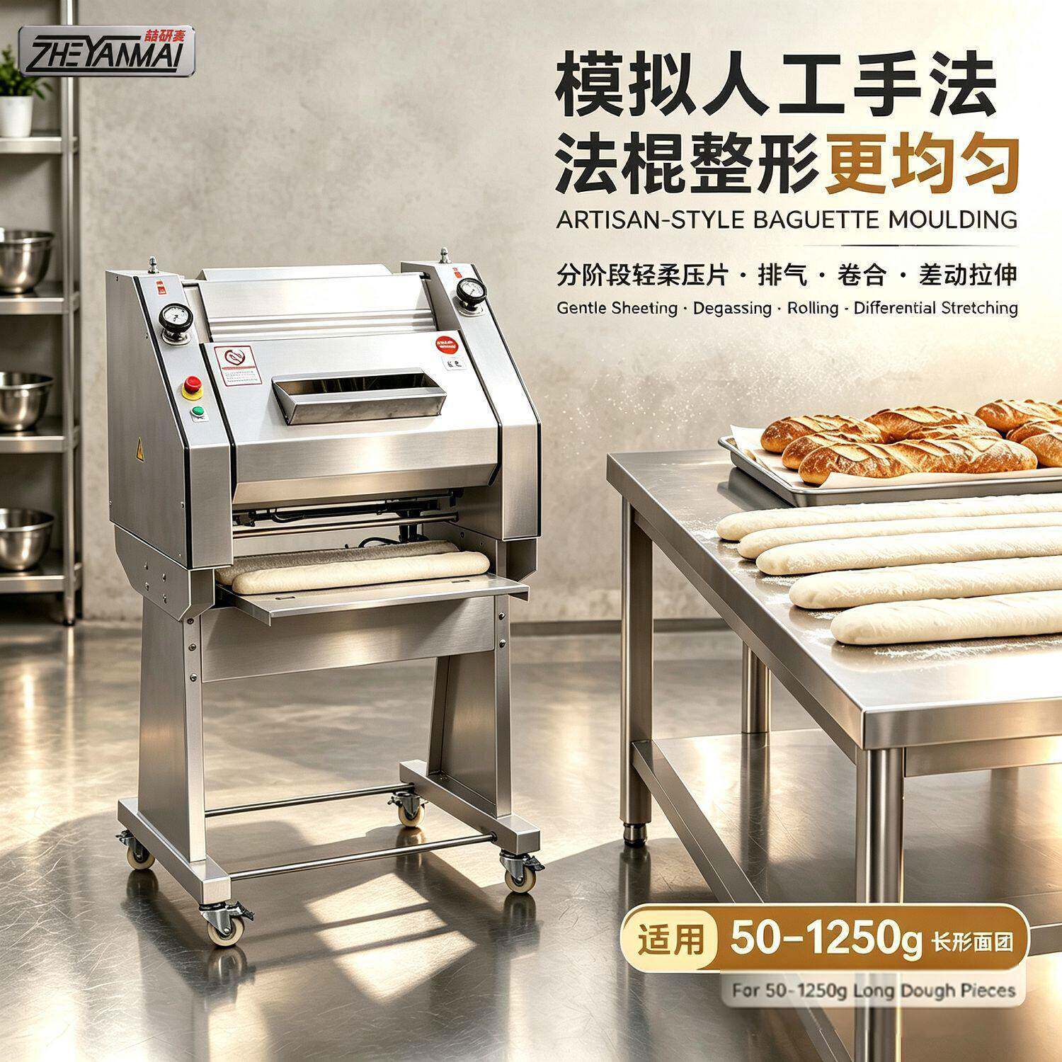 商用法式长棍面包整形法式面包成型机设备Baguette Moulder