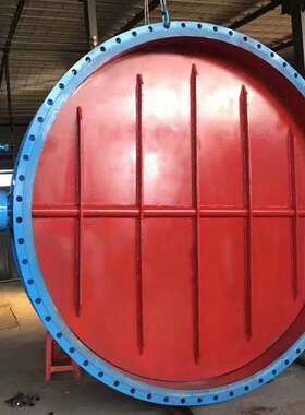 武工牌电动大口径法兰蝶阀DN1500电动高温烟气通风蝶阀  电动通风