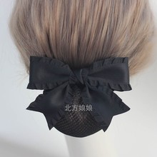 职业头花女护士发网蝴蝶结盘发网兜头饰网套酒店服务员上班头发夹