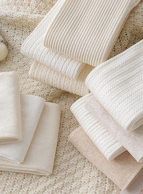 加绒加厚打底裤女秋冬季保暖高腰白色连裤袜浅色打底裤袜棉竖条纹