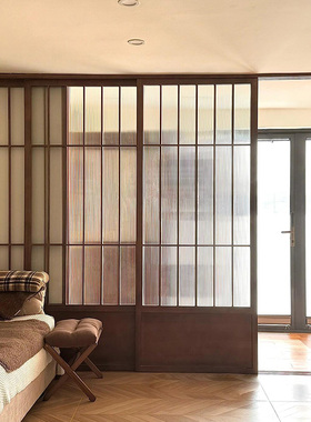 日料推拉门包厢隔断格栅榻榻米日式格子移门推拉门定制料理店民宿