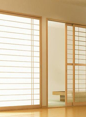 隔断推拉门日式全屋定制榻榻米门和室定做樟子松格子门吊轨玻璃门