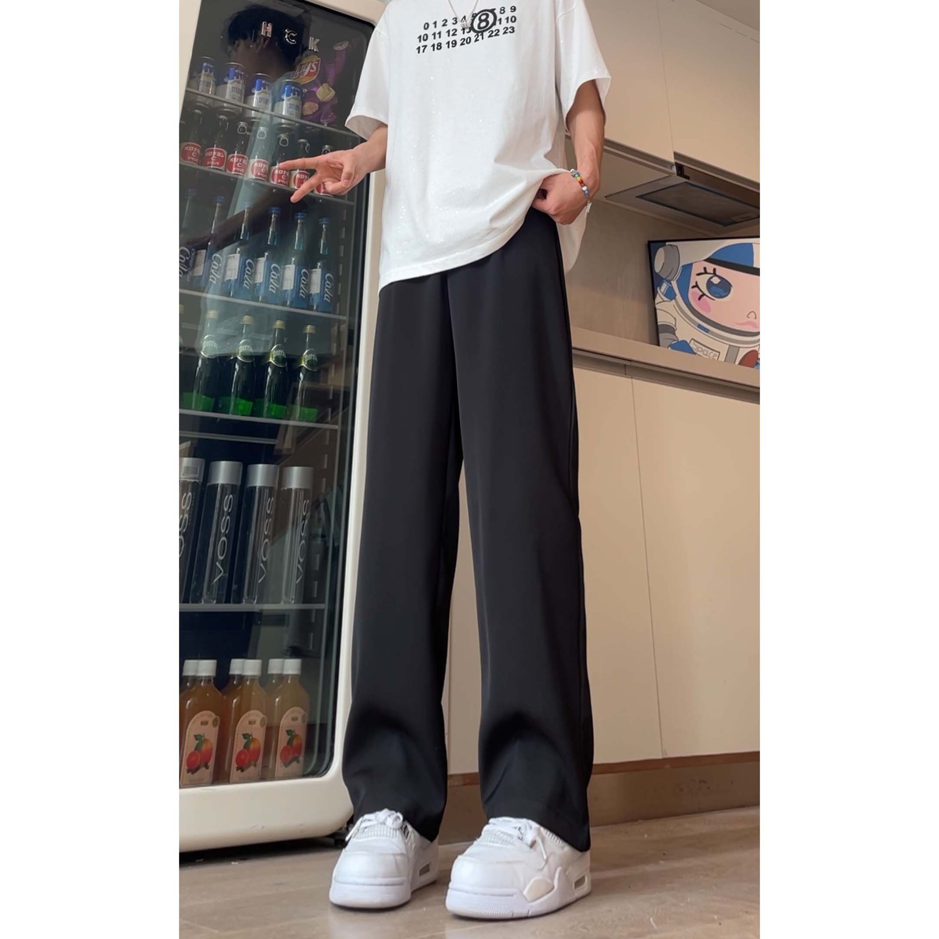 夏季潮流cleanfit直筒宽松ins潮流高街长裤新款男生西裤DY285-P55图片